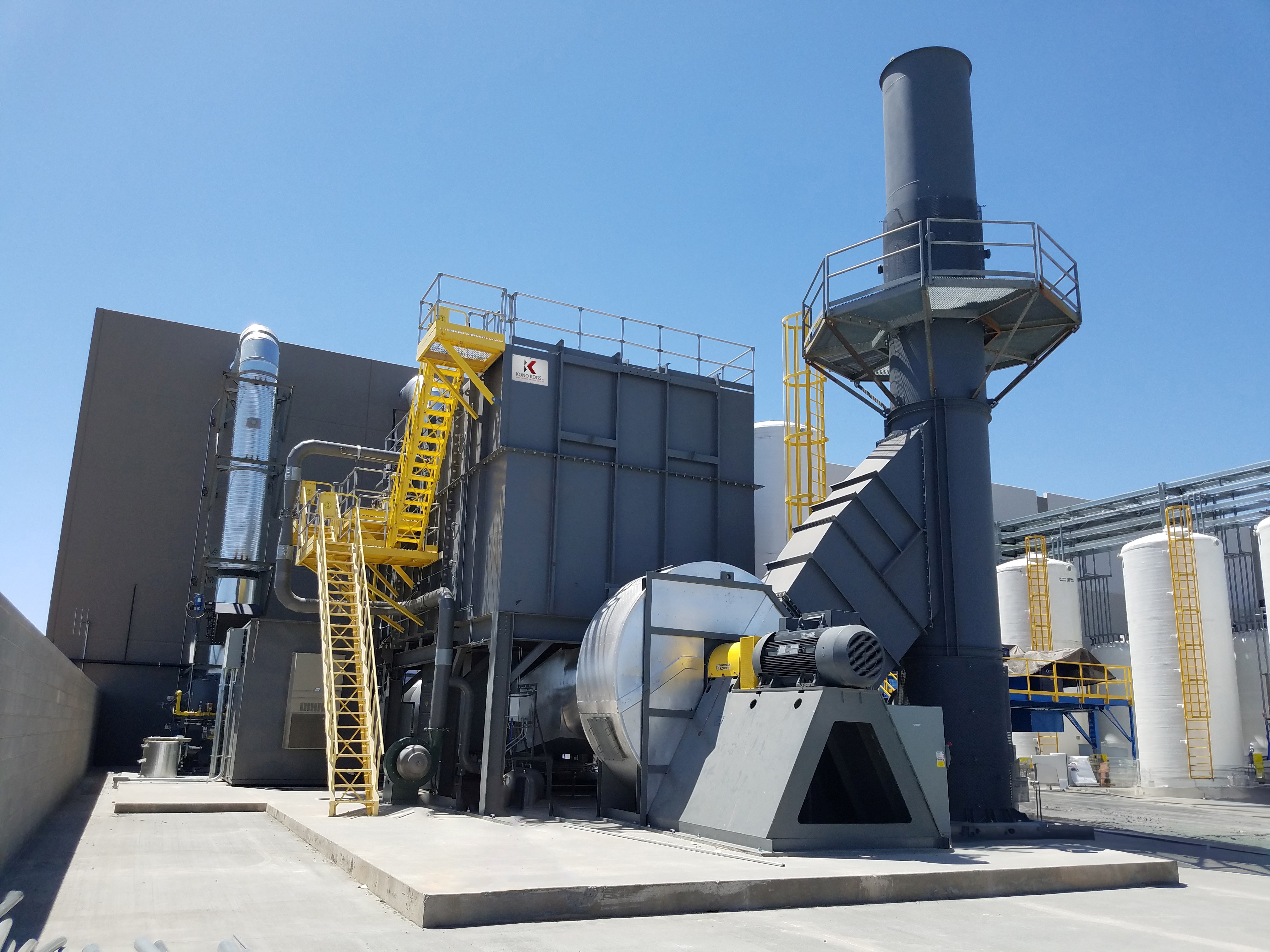 Regenerative thermal oxidizer solution for metal can coating